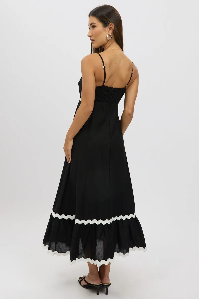 Black Maxi Dress Strappy Ric Rac sold by Ally Fashion product image thumbnail 5