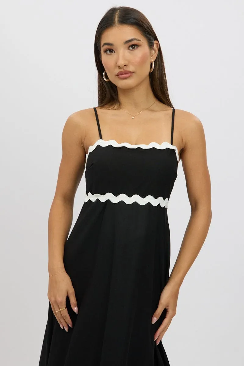 Black Maxi Dress Strappy Ric Rac sold by Ally Fashion product image thumbnail 2