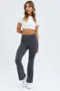 Grey Flare Leg Pants High Rise sold by Ally Fashion