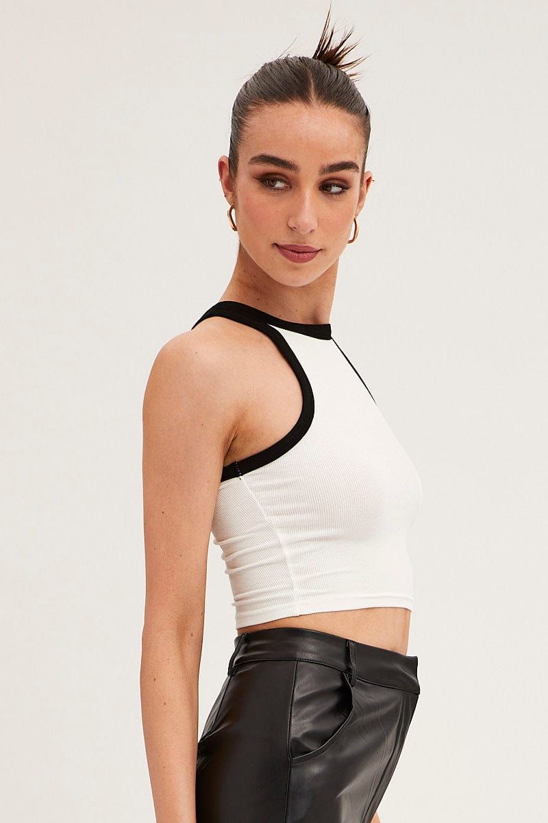 White Jersey Top sold by Ally Fashion product image thumbnail 5