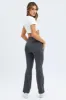 Grey Flare Leg Pants High Rise sold by Ally Fashion