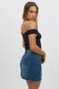 Black Frilled Cami Sleeveless Off Shoulder Top sold by Ally Fashion