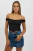 Black Frilled Cami Sleeveless Off Shoulder Top sold by Ally Fashion