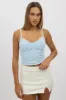 Blue Mesh Singlet Top Lace Insert sold by Ally Fashion