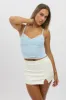 Blue Mesh Singlet Top Lace Insert sold by Ally Fashion