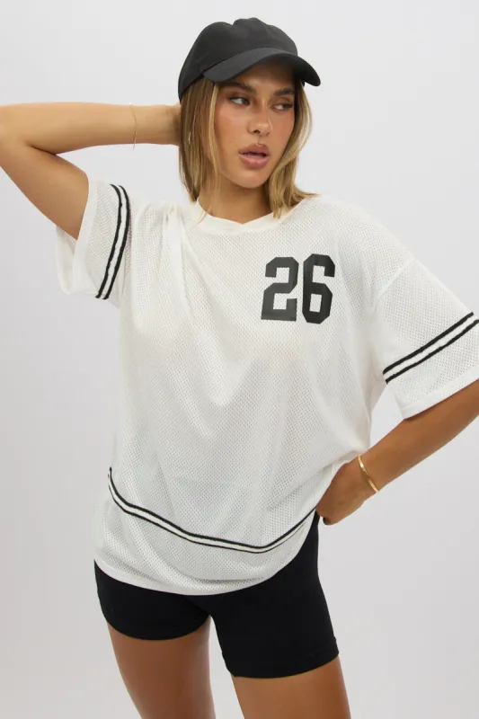 White Graphic Tee Short Sleeve sold by Ally Fashion