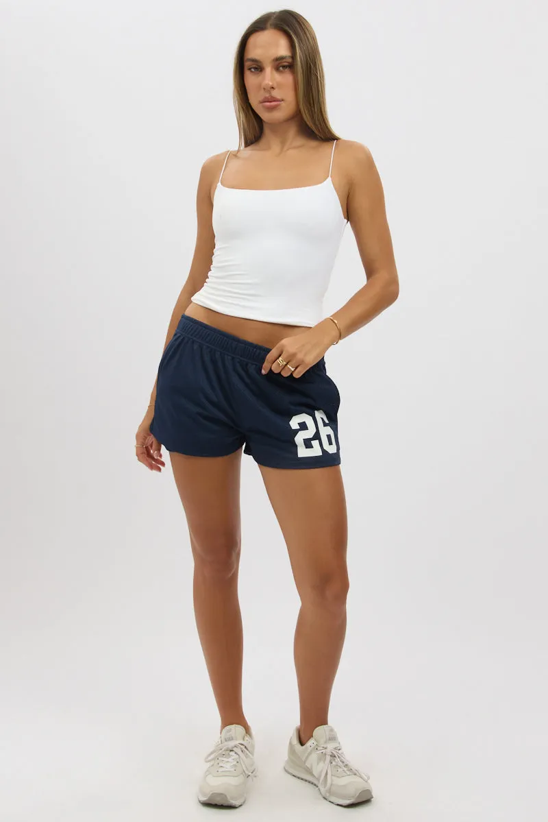 Blue Track Shorts Elastic Waist sold by Ally Fashion product image thumbnail 2
