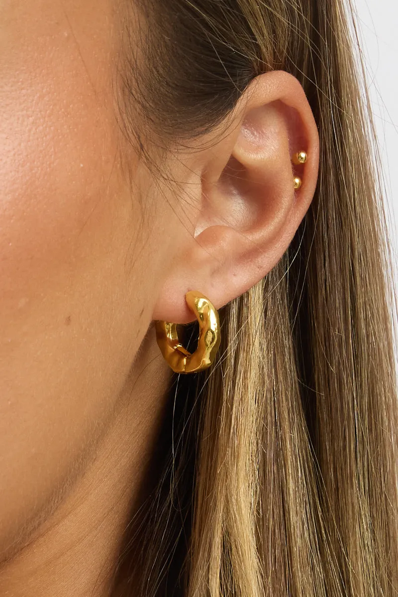 Gold Hoop Earrings sold by Ally Fashion product image thumbnail 2