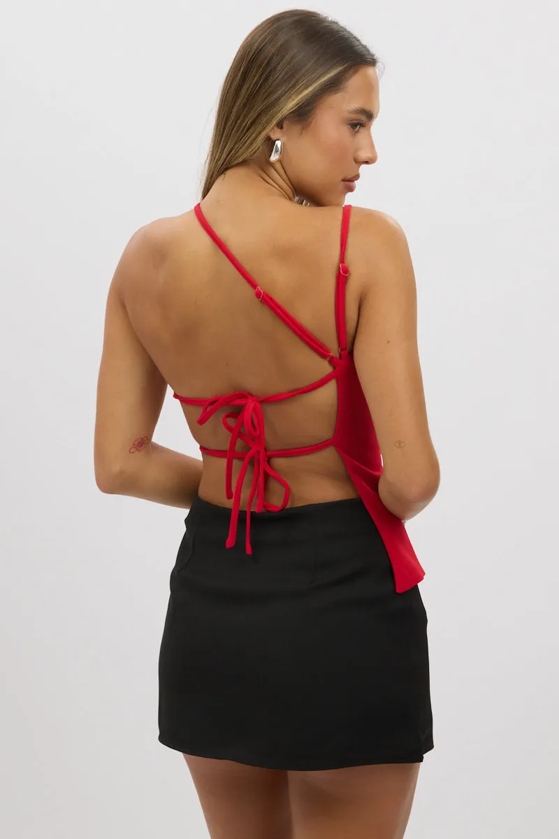 Red Singlet Top Backless sold by Ally Fashion product image thumbnail 2