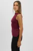 Red Sleeveless Top Asymmetric Hem sold by Ally Fashion