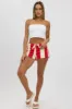 Red Stripe Mini Shorts sold by Ally Fashion