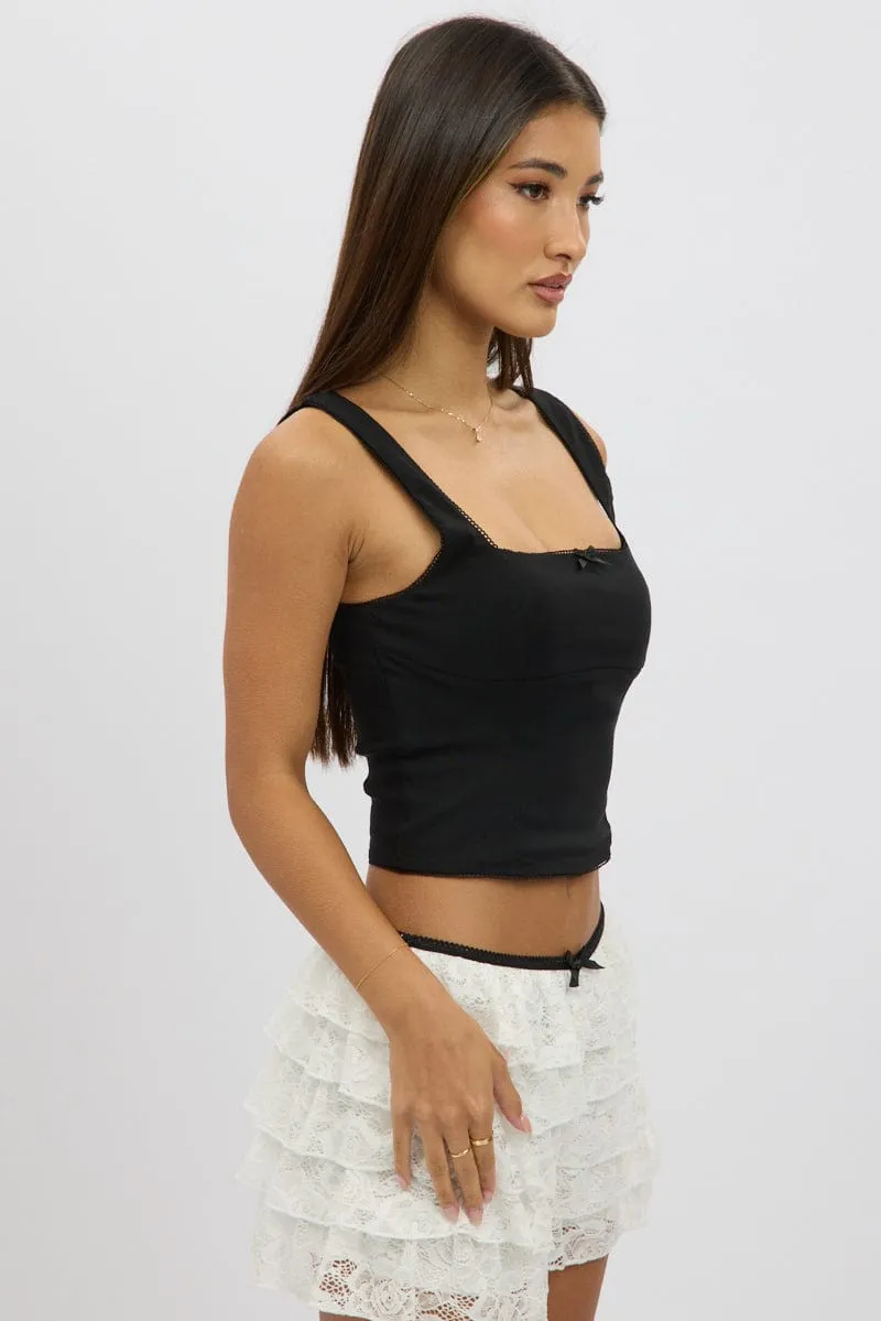 Black Corset Top Sleeveless Stretch sold by Ally Fashion product image thumbnail 4