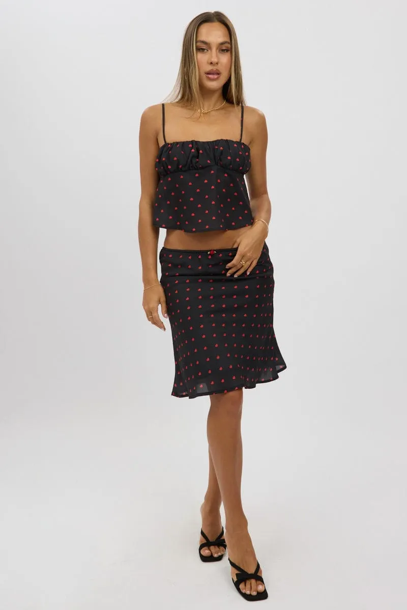 Black Polka Dot Cami Sleeveless Chiffon Lined sold by Ally Fashion product image thumbnail 2