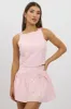 Pink Cami Sleeveless Boat Neck Bow Detail sold by Ally Fashion