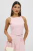 Pink Cami Sleeveless Boat Neck Bow Detail sold by Ally Fashion