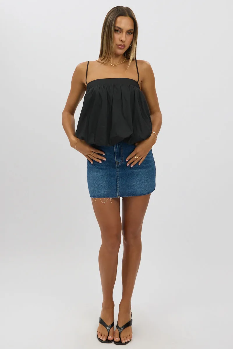 Black Bubble Cami Top Sleeveless Balloon Lined sold by Ally Fashion product image thumbnail 2