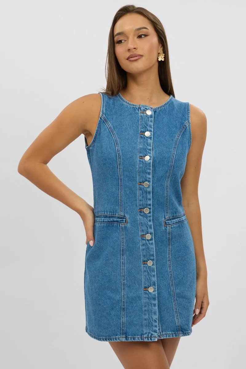 Denim Bodycon Dress Mini sold by Ally Fashion product image thumbnail 3