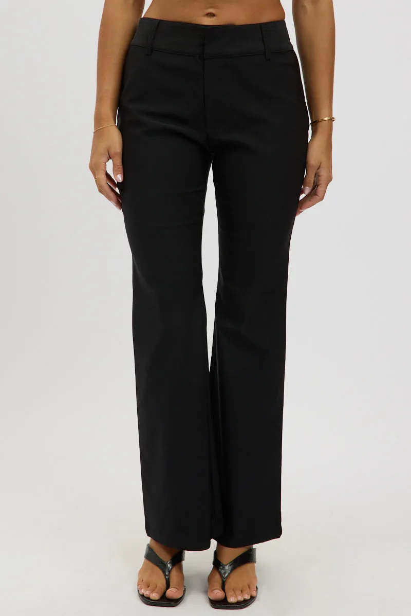 Black Low Rise Flare Pants sold by Ally Fashion product image thumbnail 3