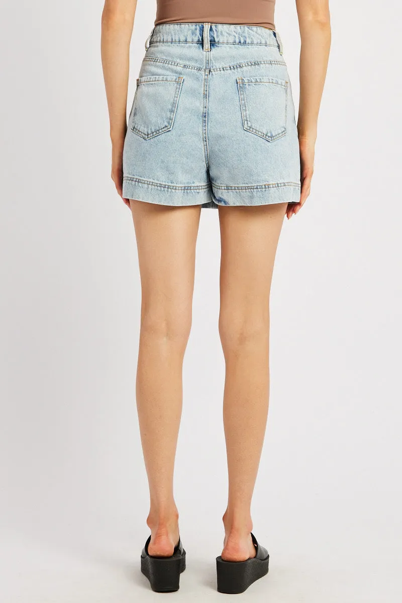 Denim Skort Skirt High Rise sold by Ally Fashion product image thumbnail 5
