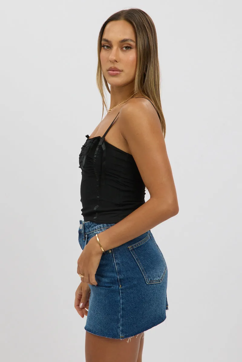 Black Mesh Singlet Top sold by Ally Fashion product image thumbnail 4