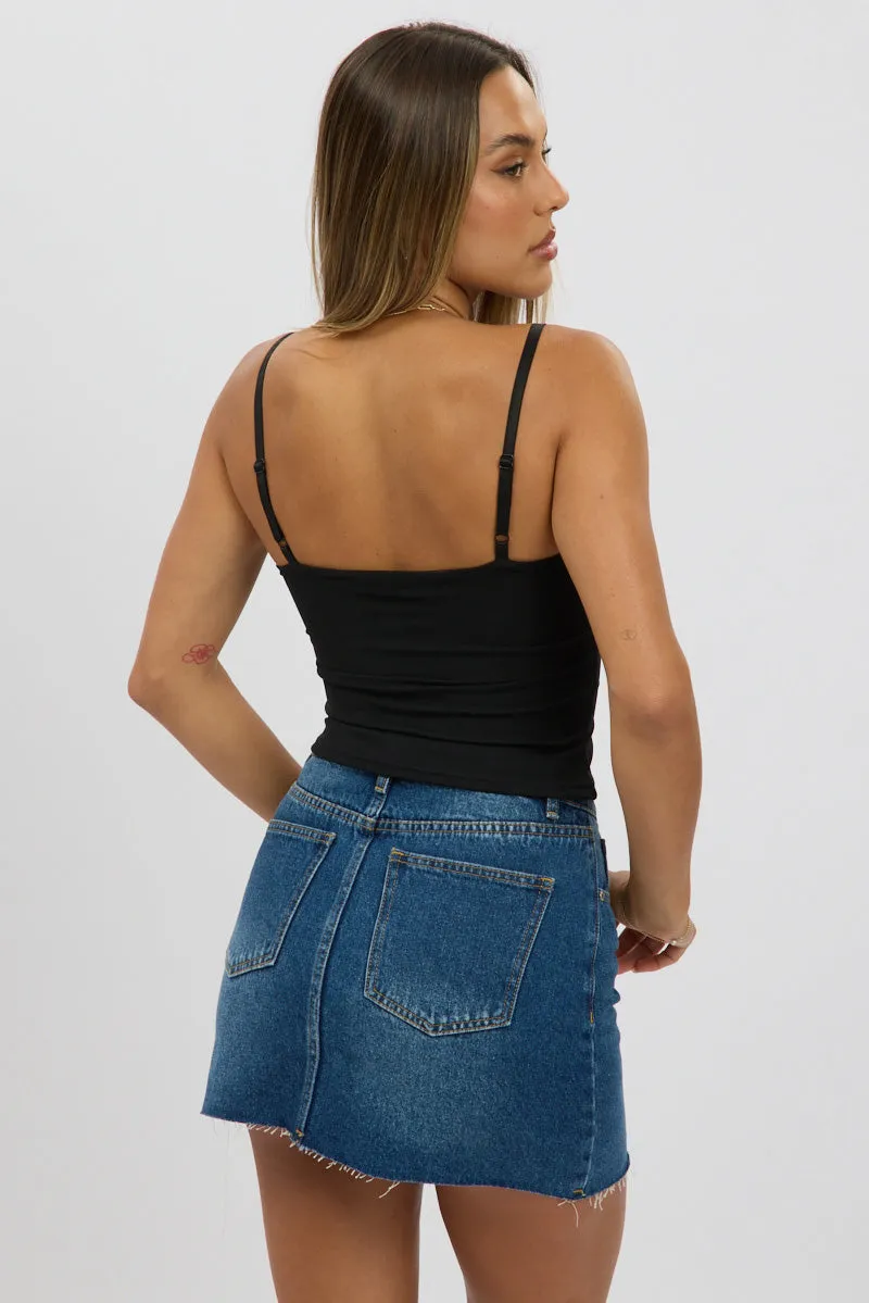 Black Mesh Singlet Top sold by Ally Fashion product image thumbnail 5