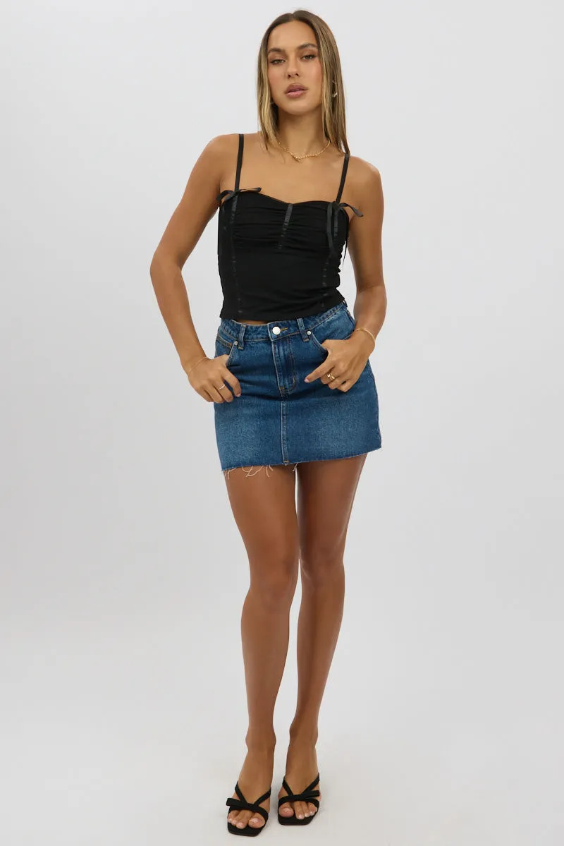 Black Mesh Singlet Top sold by Ally Fashion product image thumbnail 2