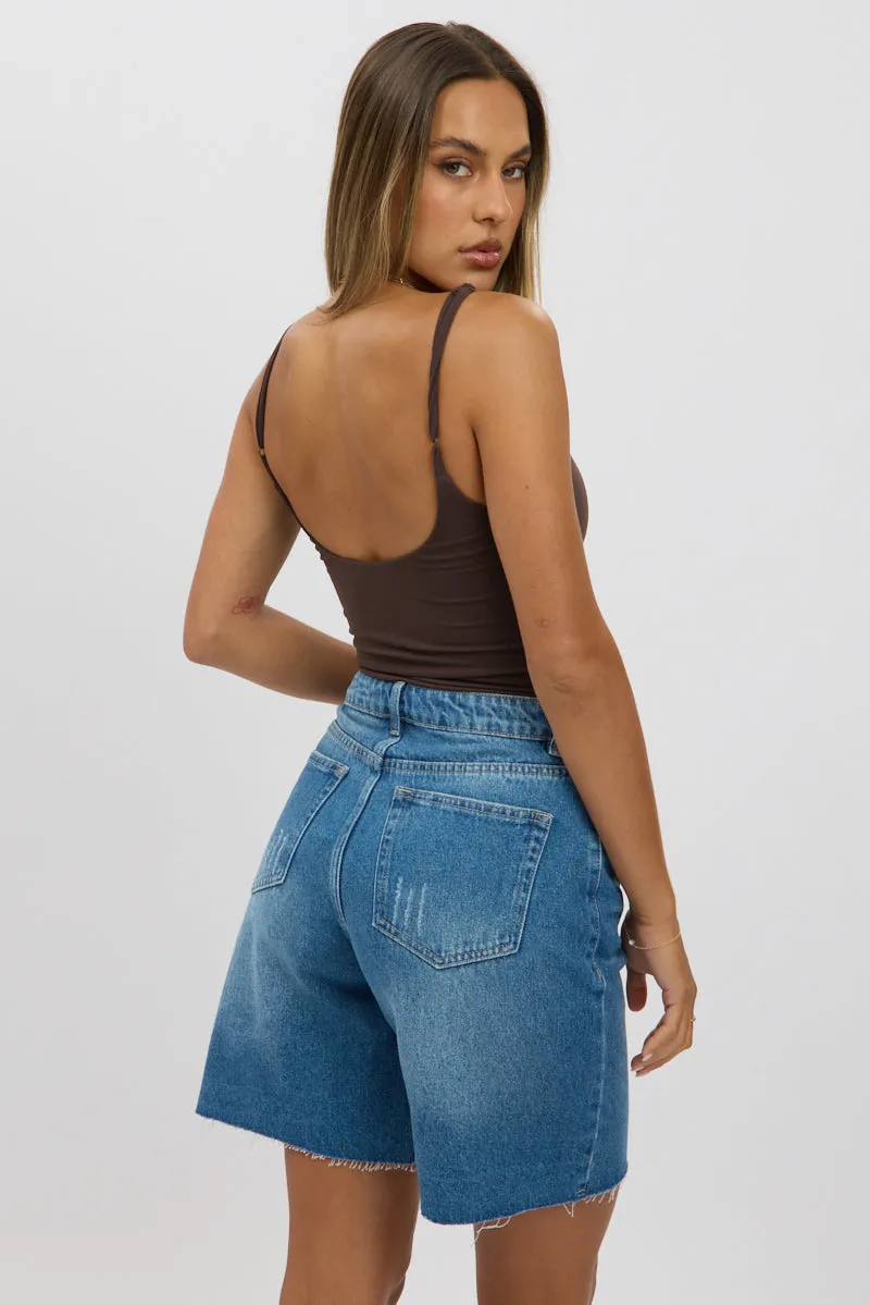 Brown Bodysuit Sleeveless Supersoft sold by Ally Fashion product image thumbnail 5