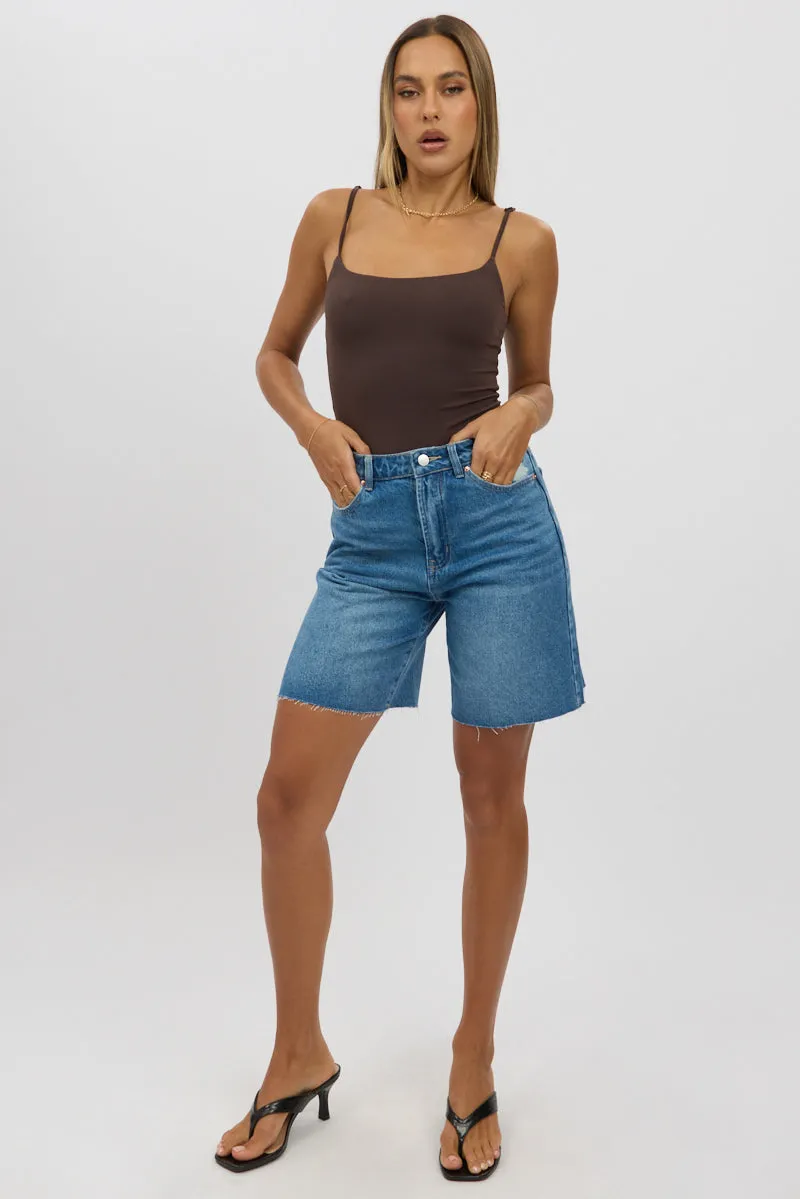 Brown Bodysuit Sleeveless Supersoft sold by Ally Fashion product image thumbnail 2