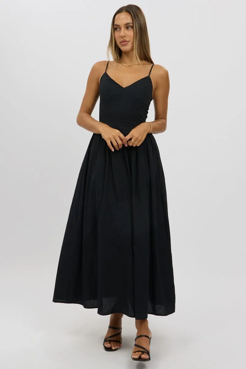 Black Maxi Dress V-Neck sold by Ally Fashion product image thumbnail 3