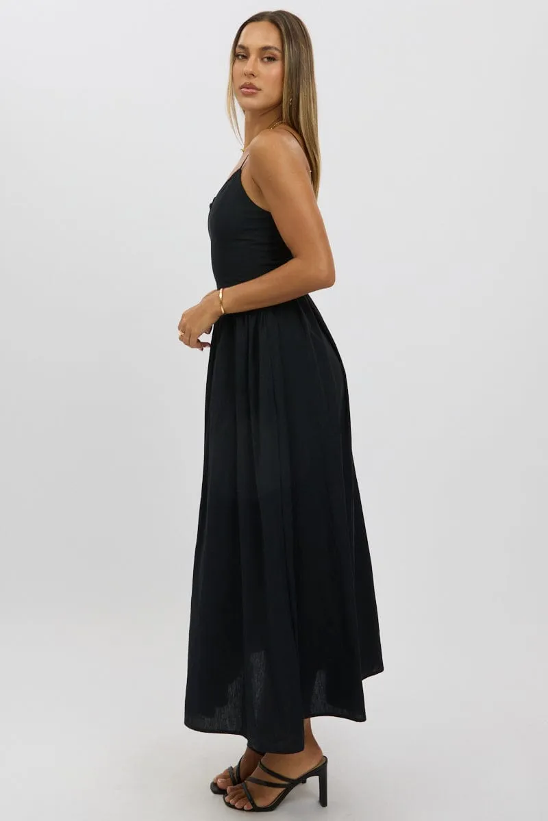 Black Maxi Dress V-Neck sold by Ally Fashion product image thumbnail 4
