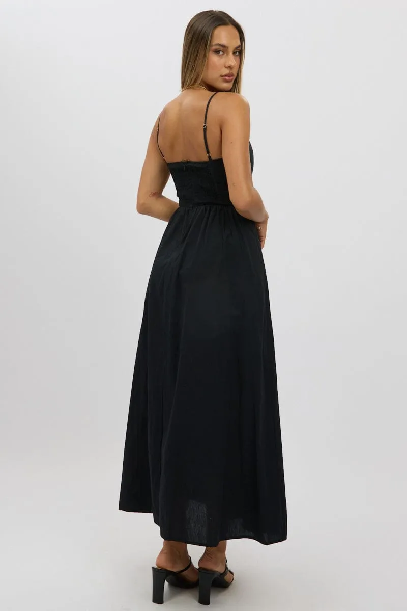 Black Maxi Dress V-Neck sold by Ally Fashion product image thumbnail 5