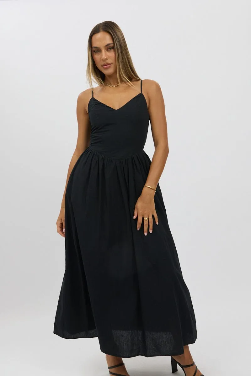 Black Maxi Dress V-Neck sold by Ally Fashion product image thumbnail 2