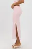 Pink Midaxi Skirt High Rise Supersoft Picot Trim Lined sold by Ally Fashion