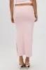 Pink Midaxi Skirt High Rise Supersoft Picot Trim Lined sold by Ally Fashion