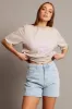 Beige Graphic Tee Short Sleeve sold by Ally Fashion