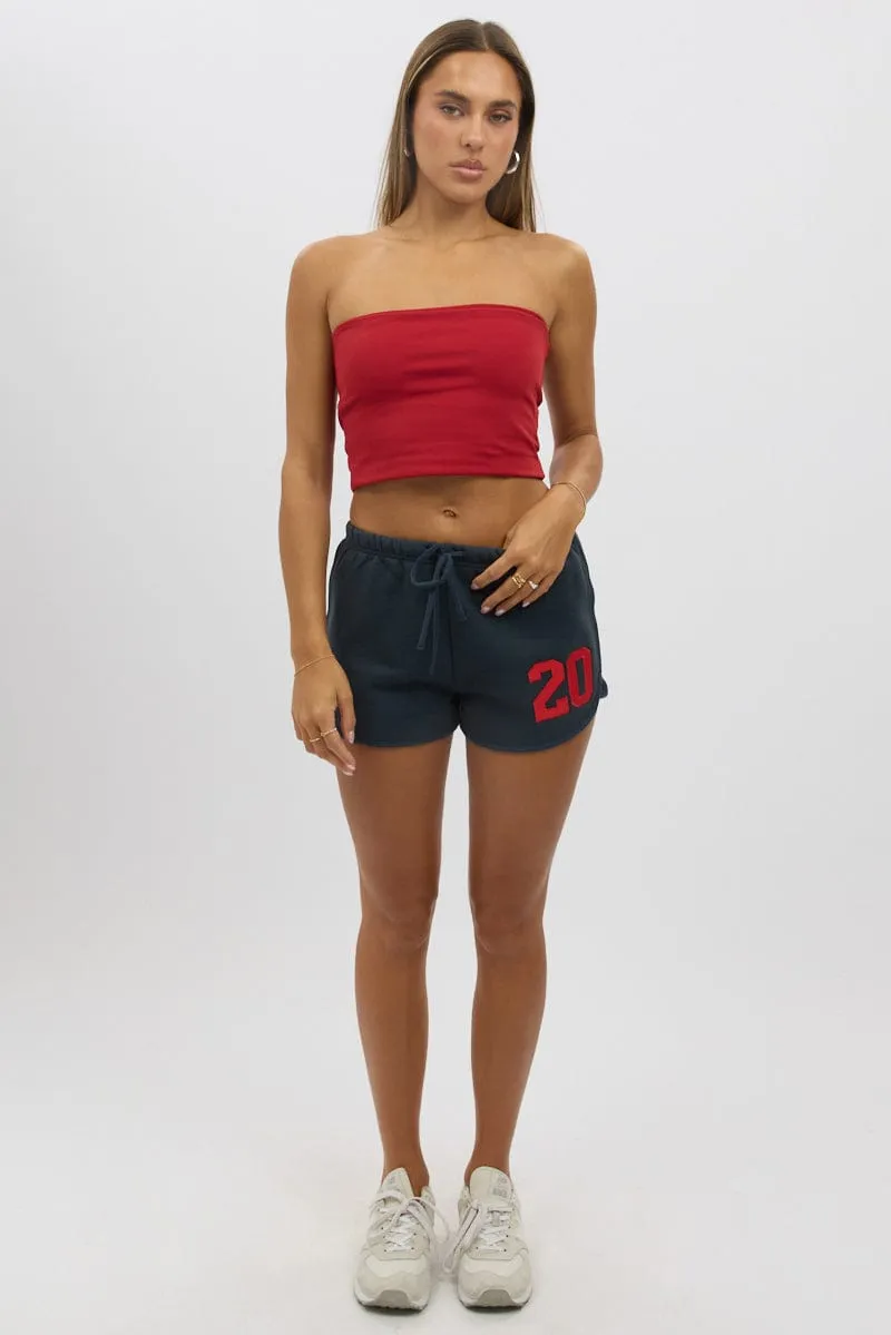 Blue Track Shorts Low Rise sold by Ally Fashion product image thumbnail 2