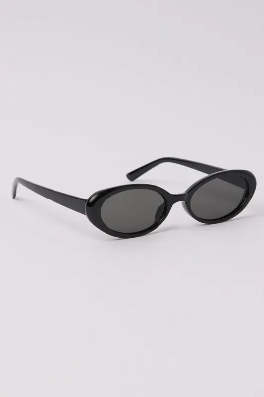 Black Animal Print Oval Sunglasses sold by Ally Fashion