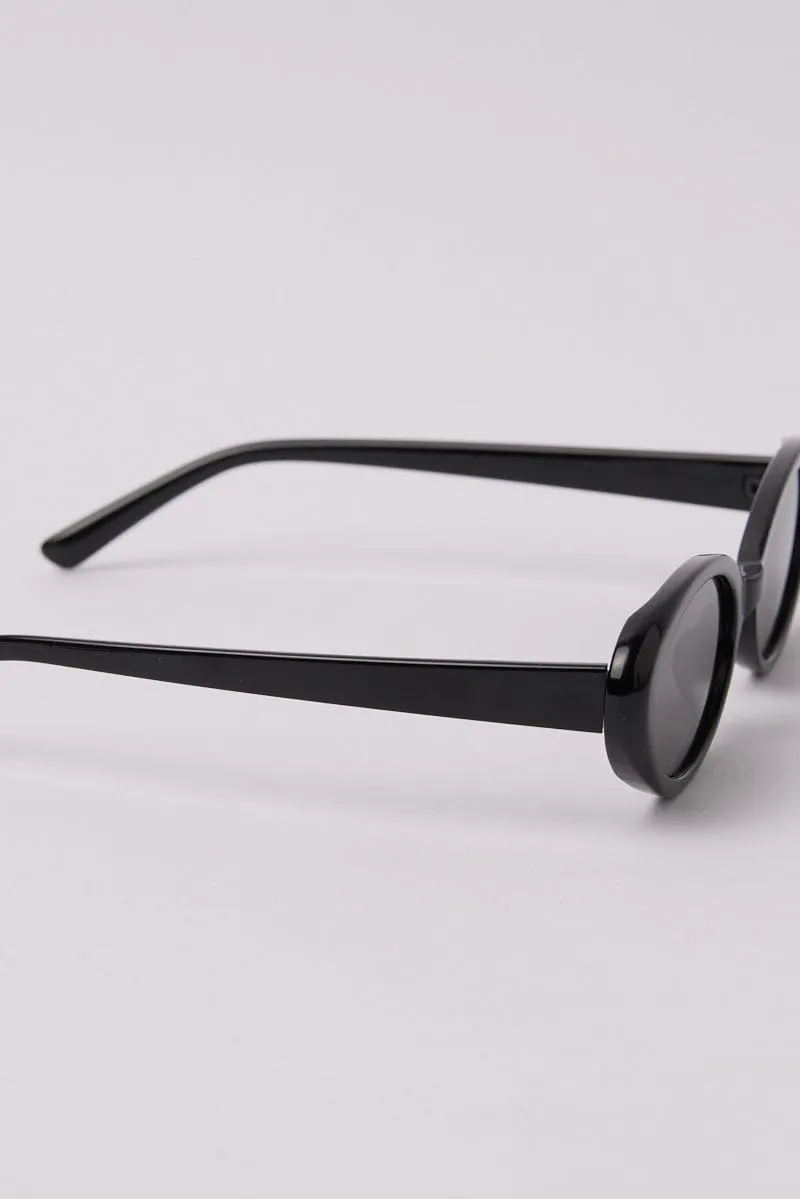 Black Animal Print Oval Sunglasses sold by Ally Fashion product image thumbnail 3