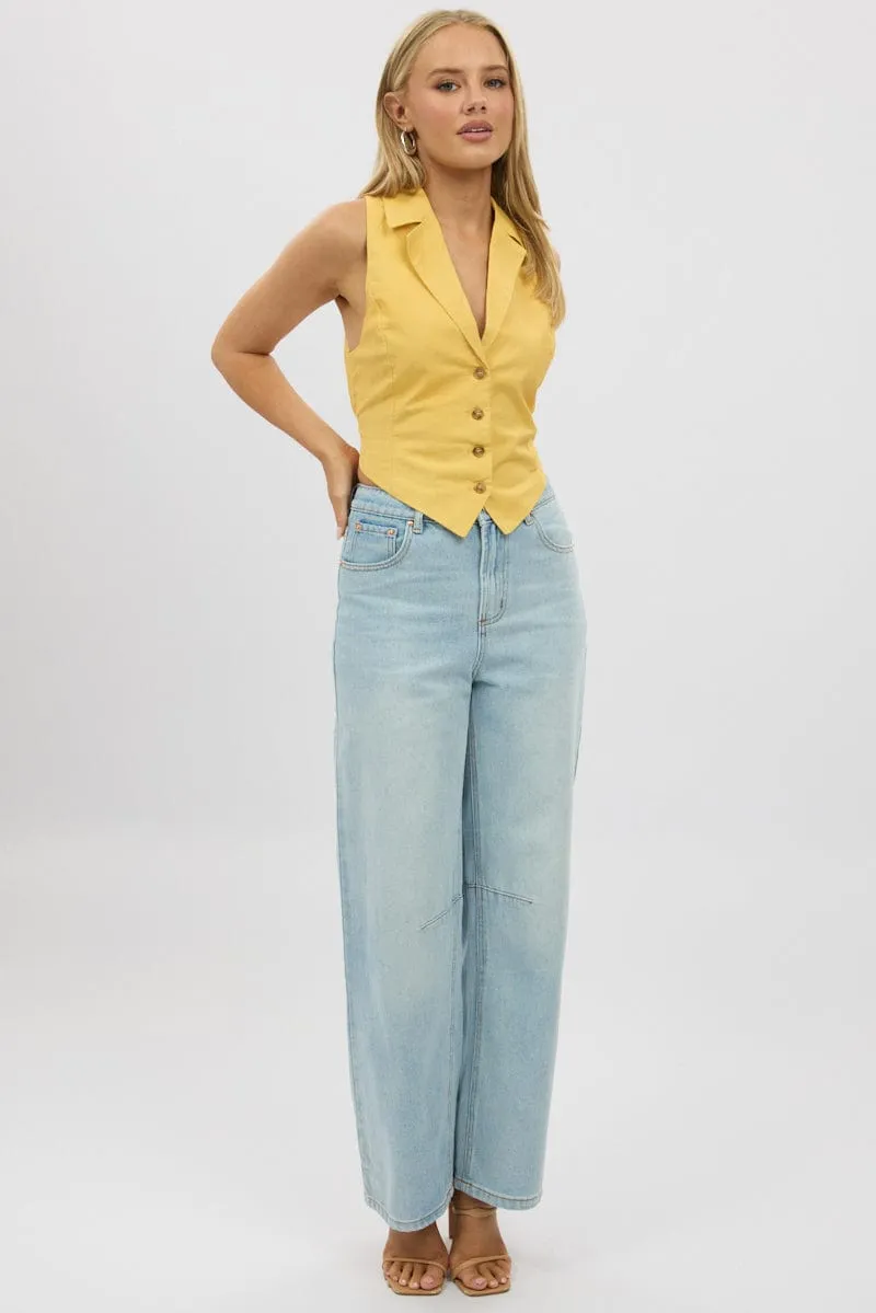 Yellow Vest Tie Back sold by Ally Fashion product image thumbnail 2