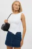 White Asymmetrical Top Sleeveless sold by Ally Fashion