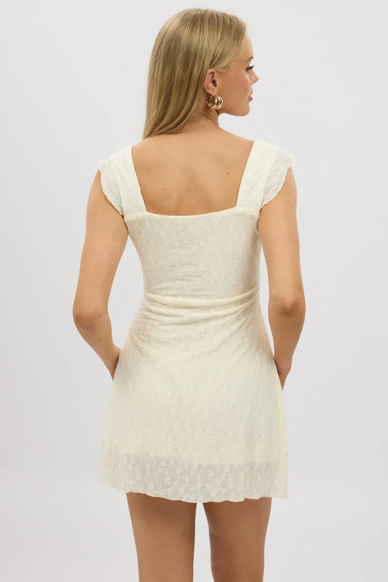 Yellow Mini Dress Square Neck sold by Ally Fashion product image thumbnail 5