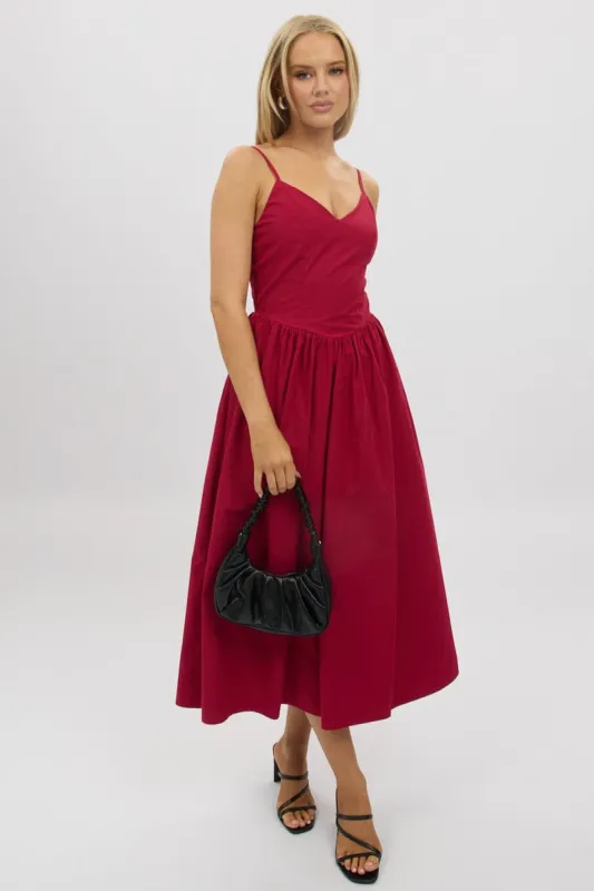 Red Maxi Dress Singlet sold by Ally Fashion