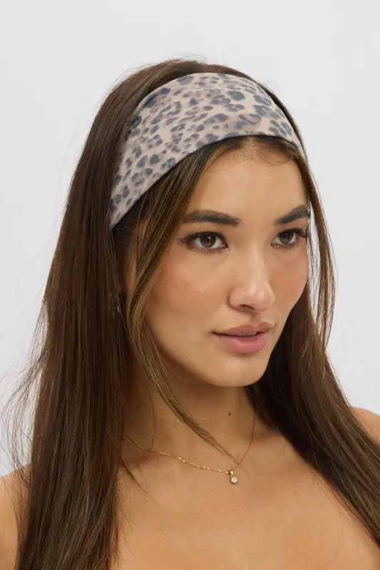 Brown Animal Print Leopard Print Supersoft Headband sold by Ally Fashion