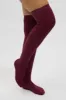 Red Cable Knit Over Knee Socks sold by Ally Fashion