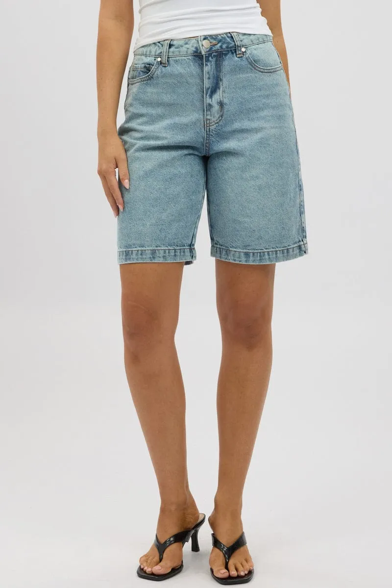 Denim Bermuda Jorts Mid Rise sold by Ally Fashion product image thumbnail 2