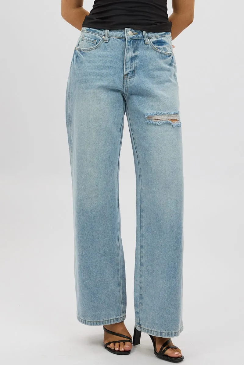 Denim Baggy Jeans Low Rise sold by Ally Fashion product image thumbnail 3
