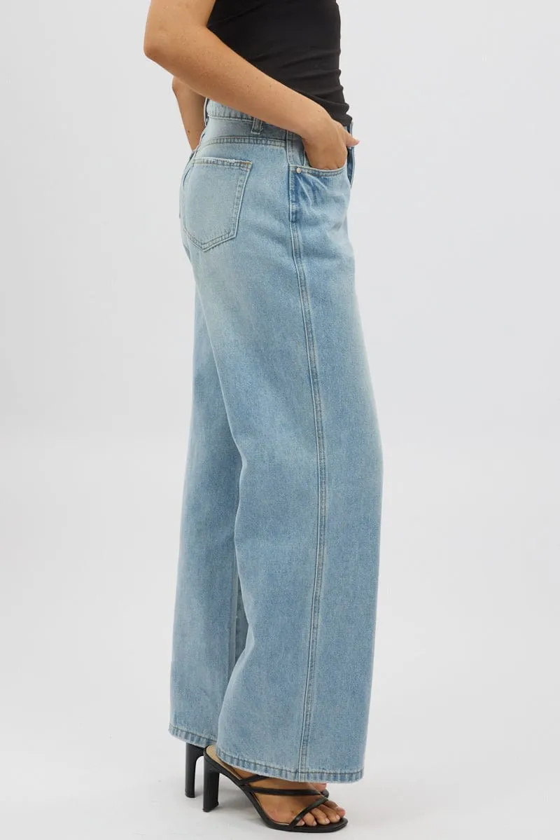 Denim Baggy Jeans Low Rise sold by Ally Fashion product image thumbnail 4