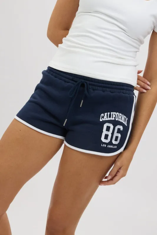 Blue Track Shorts Elasticated sold by Ally Fashion