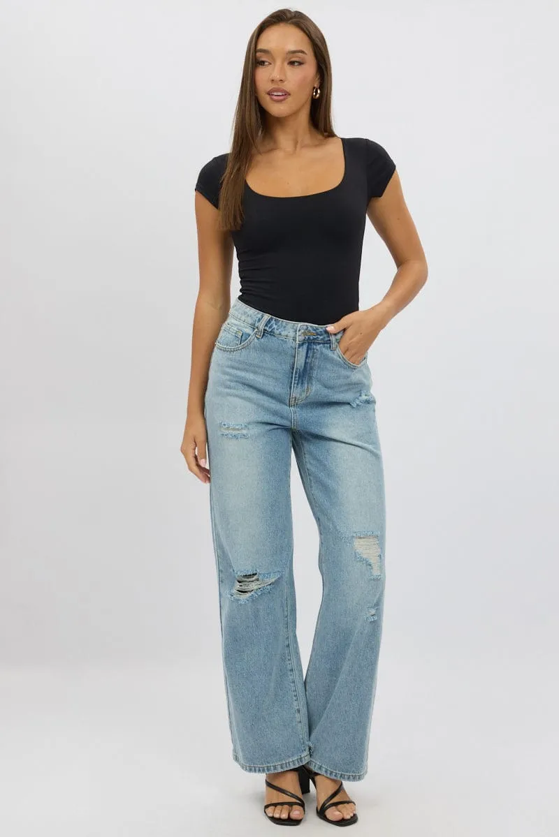 Black Supersoft Top Cap Sleeve sold by Ally Fashion product image thumbnail 2