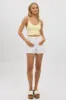 Yellow V Neck Cami Crop Top Seamless sold by Ally Fashion